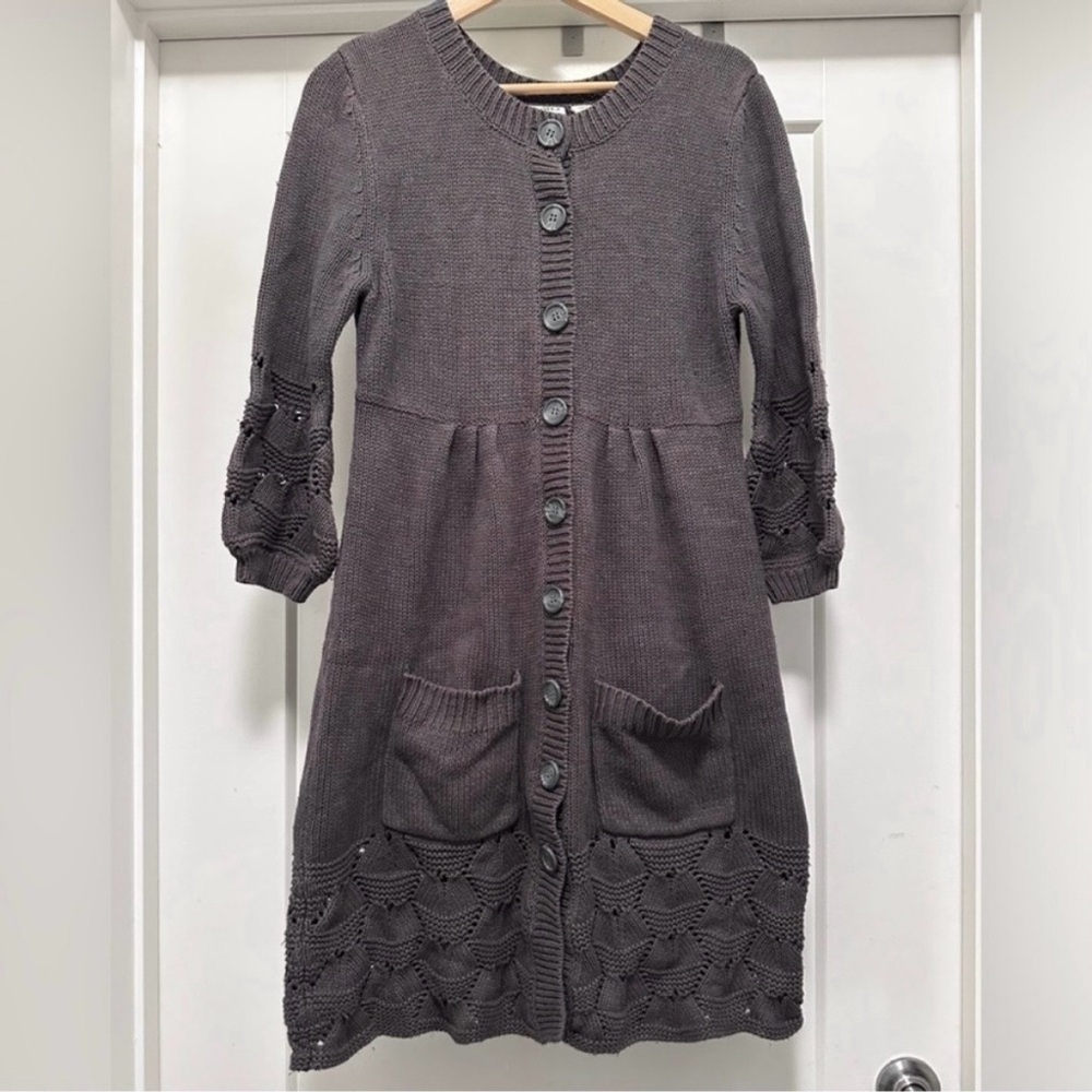 🌹 Gray CATO Long Cardigan - Size Medium
